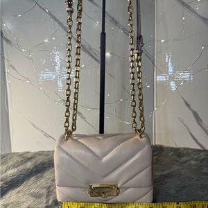 Michael Kors Cece Extra-Small Quilted Leather Crossbody Bag Soft Pink